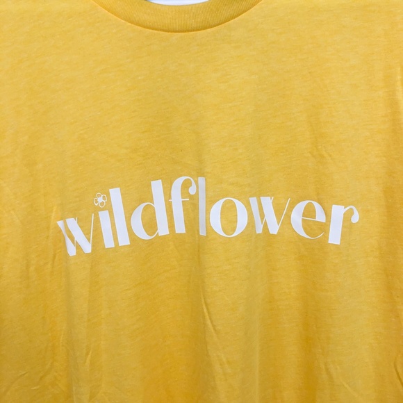 Live Life Yellow Wildflower Graphic Tee Shirt - Picture 3 of 4